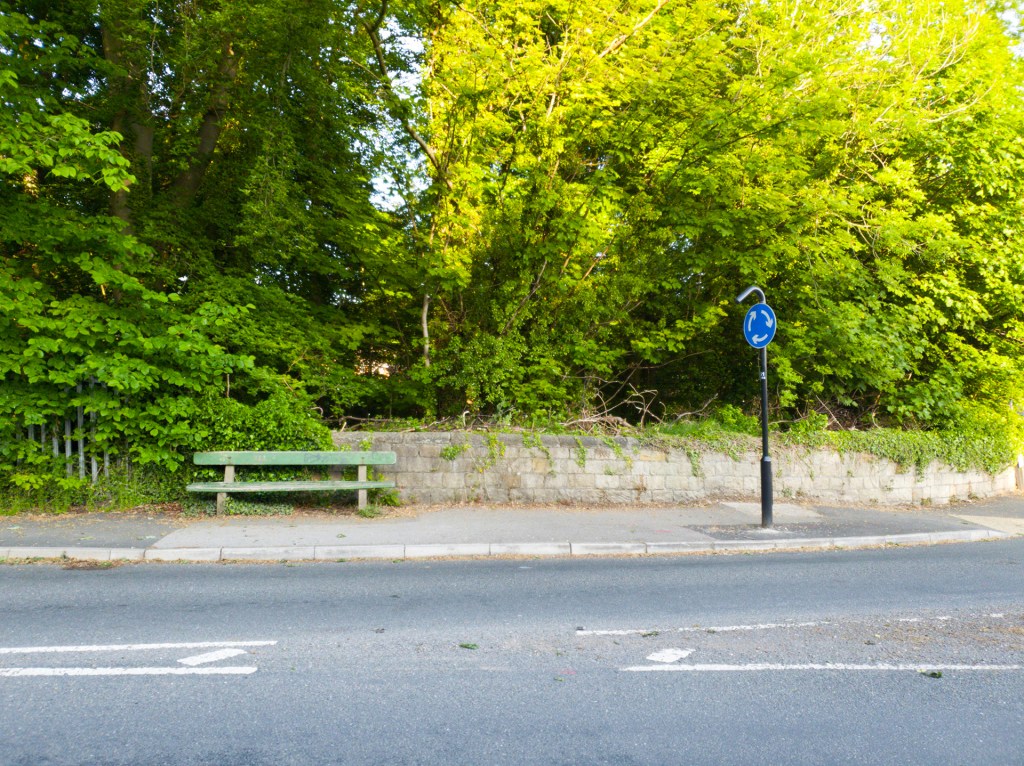 A blank bench - ready to be painted by Meanwood Street Art