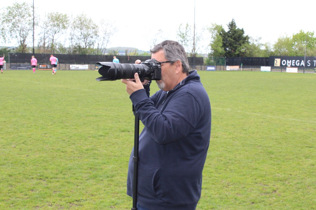John photographing the Farsley Football Festival. 