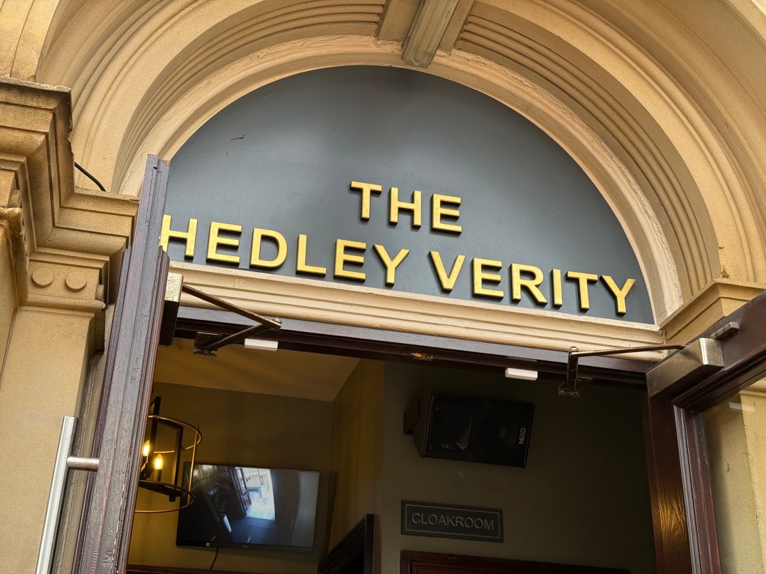 This is the Hedley Verity entrance banner