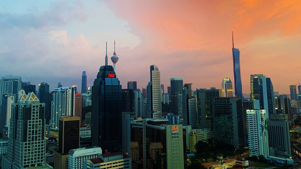 Edited image of Kuala Lumpur skyline 