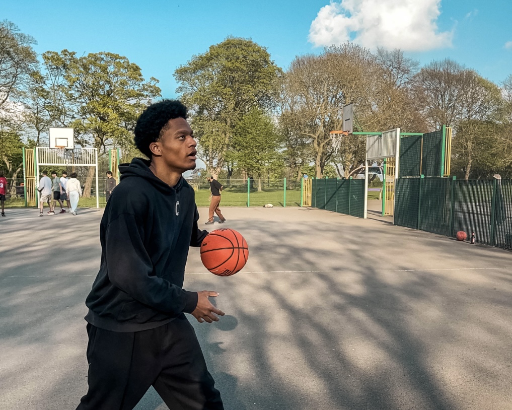 Ruben Practicing for varsity on his own.